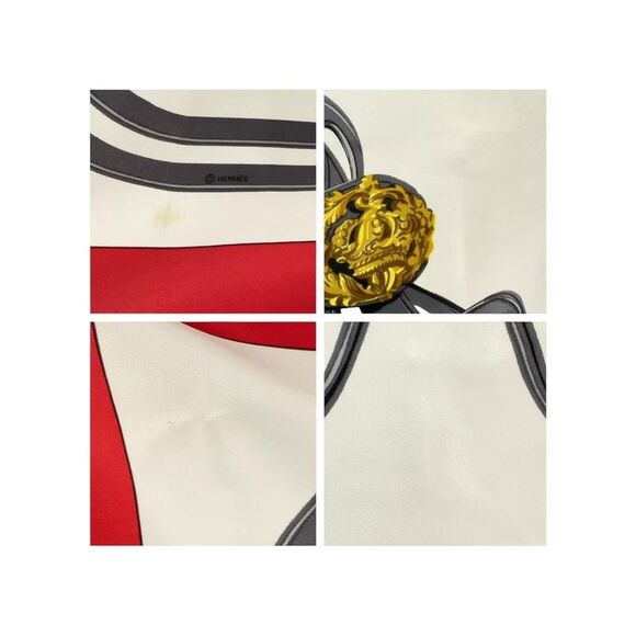 Pre Loved Hermes Silk Canvas Scarf with Multicolor Design - Picture 4 of 5